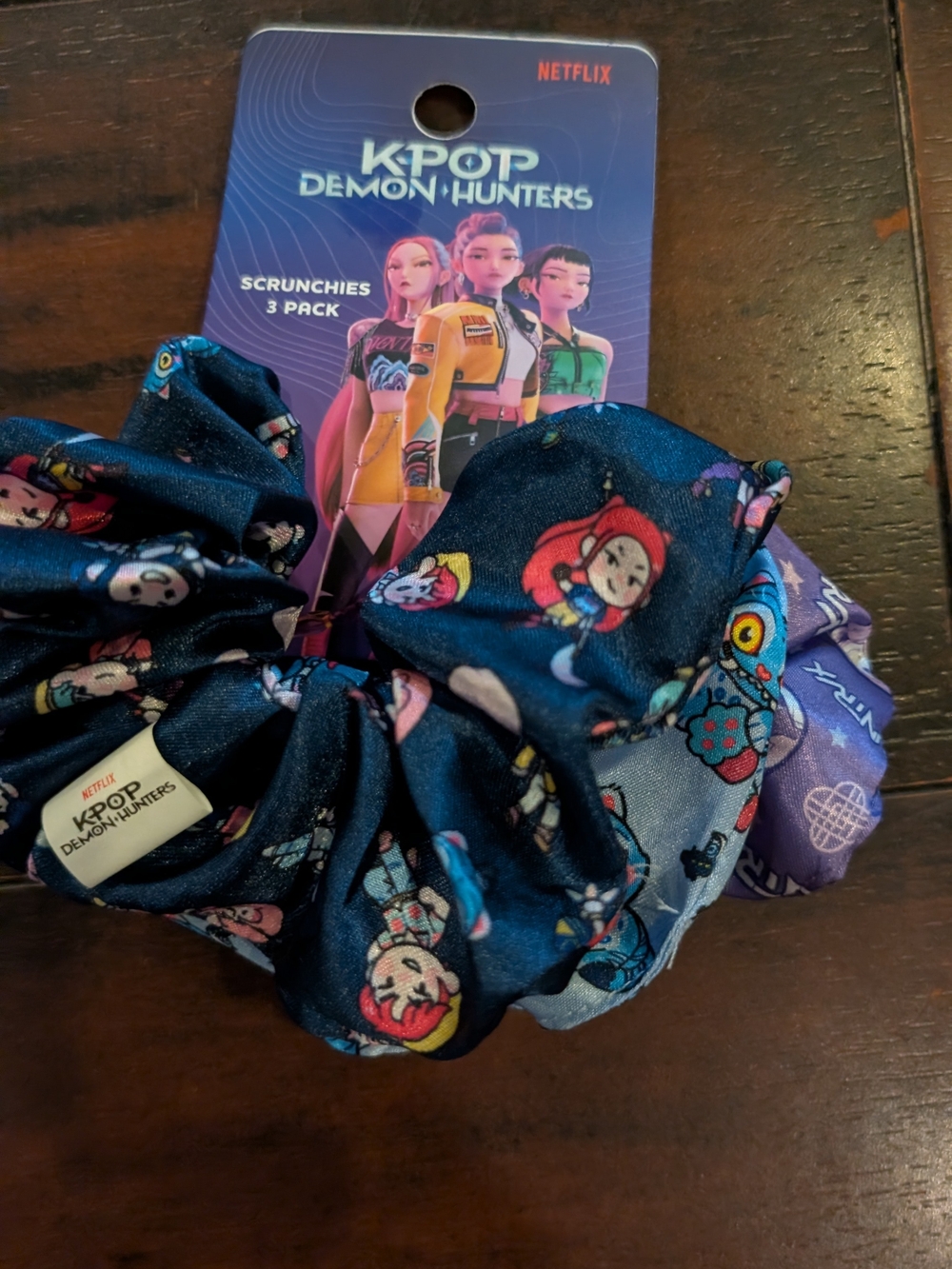 Authentic Netflix K-pop Demon Hunters Scrunchie 3-Pack